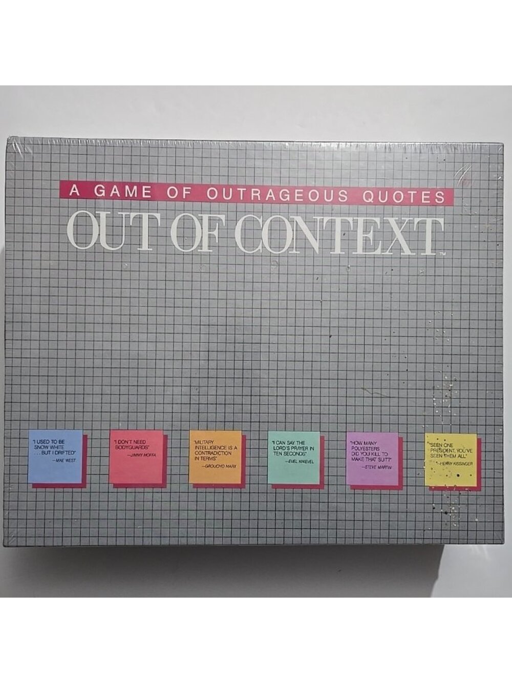 NEW SEALED Vintage 1985 Out of Context Board outrageous quotes Hersch & Co.